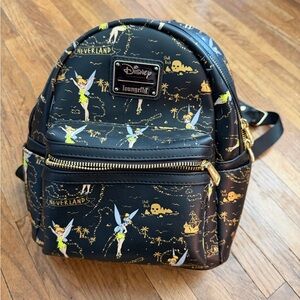 Disney Loungefly Black Tinkerbell Backpack